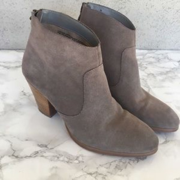 Tesori Shoes - Tesori gray suede booties from Nordstrom